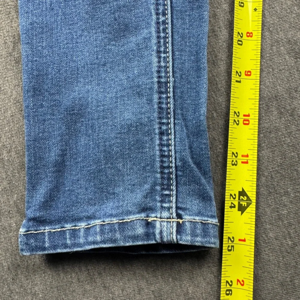 Justice Girls Super Skinny‎ Jeans Mid Rise Medium Wash Distressed Denim Size 10